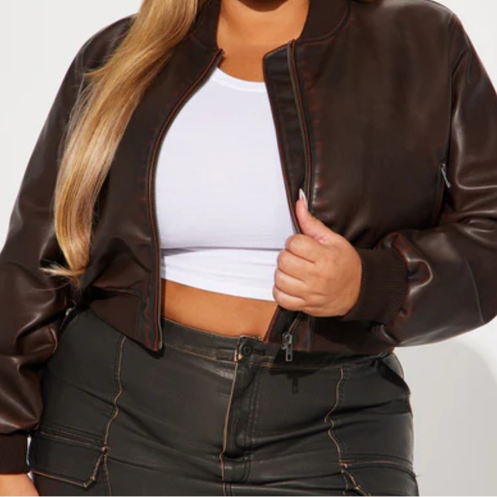 Women's Brown Bomber Jacket